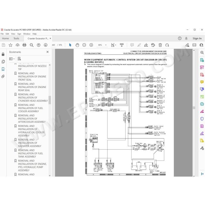 Komatsu Excavator PC1800-6 service & repair manual