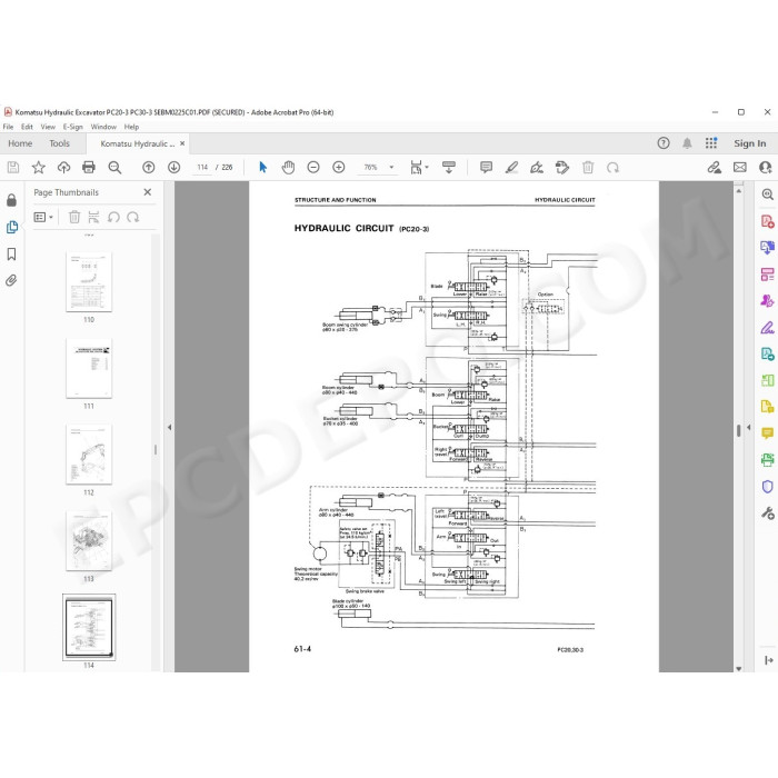 Komatsu Mini Excavator PC20-3 PC30-3 service manual