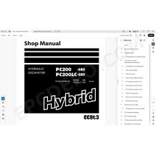 Komatsu Excavator PC200-8E0 PC200LC-8E0 Hybrid service & repair manual