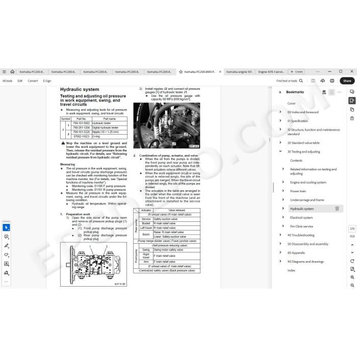 Komatsu Excavator PC200-8M0 PC200LC-8M0 PC220-8M0 PC220LC-8M0 PC200-8M1 service & repair manual