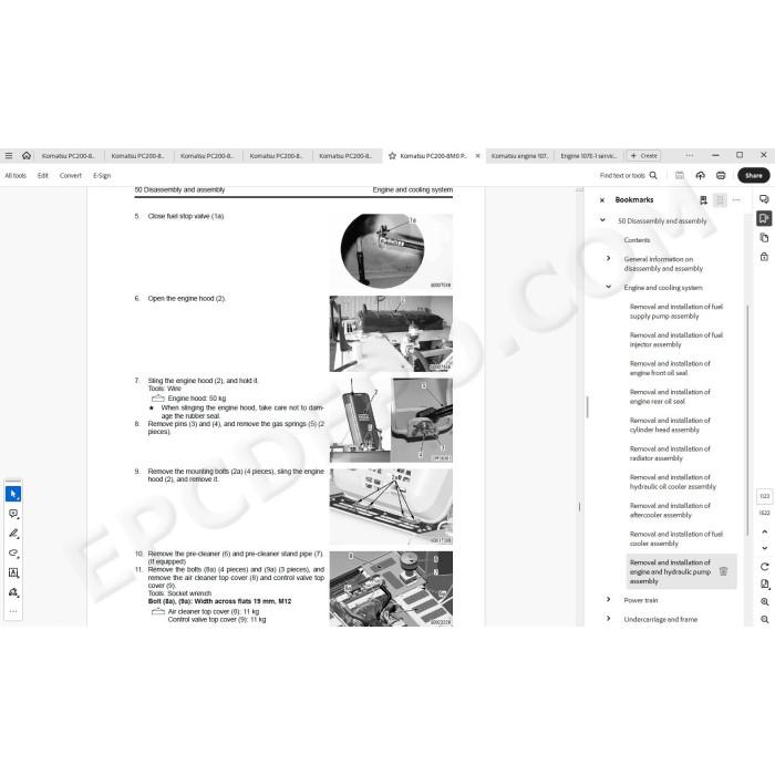 Komatsu Excavator PC200-8M0 PC200LC-8M0 PC220-8M0 PC220LC-8M0 PC200-8M1 service & repair manual