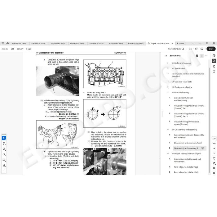 Komatsu Excavator PC200-8M0 PC200LC-8M0 PC220-8M0 PC220LC-8M0 PC200-8M1 service & repair manual