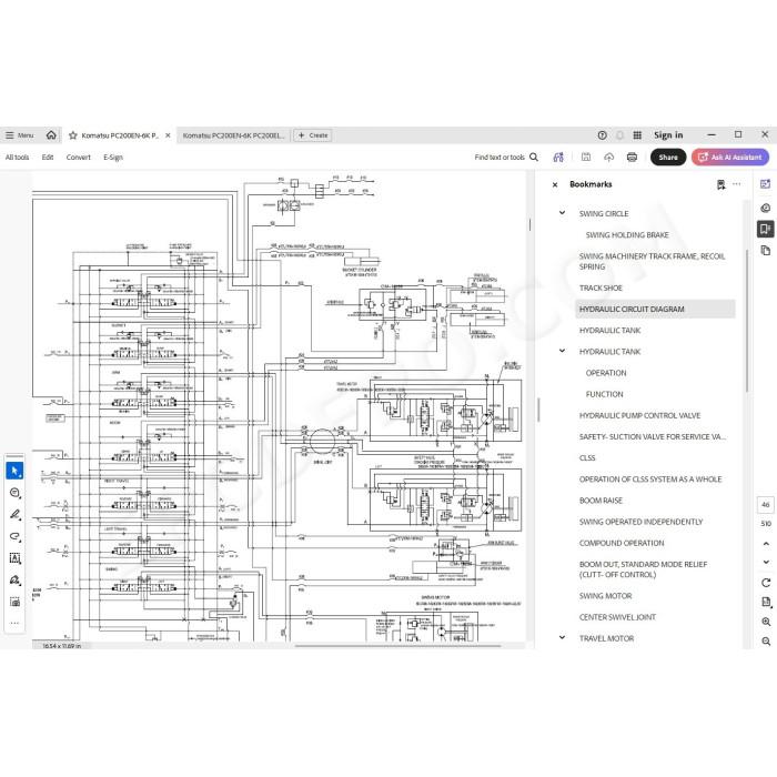 Komatsu Excavator PC200EN-6K PC200EL-6K service & repair manual