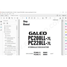 Komatsu Excavator PC200LL-7L PC220LL-7L Galeo service & repair manual