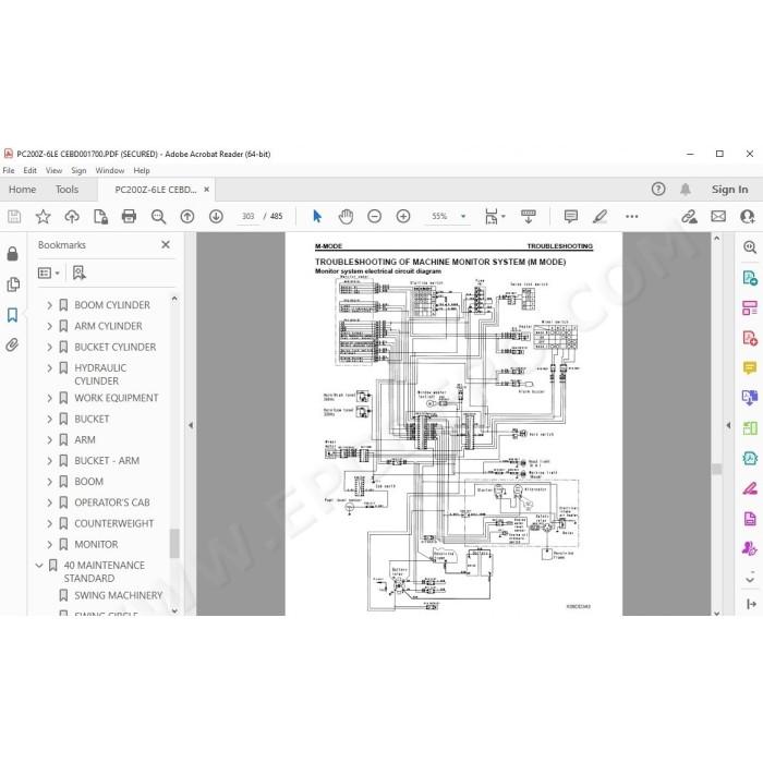 Komatsu Excavator PC200Z-6LE service & repair manual