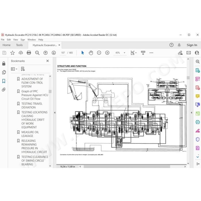 Komatsu Excavator PC210-6K PC210LC-6K PC240-6K PC240LC-6K PC240NLC-6K service & repair manual