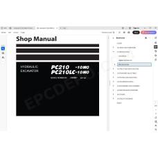 Komatsu Excavator PC210-10M0 PC210LC-10M0 parts + service manual