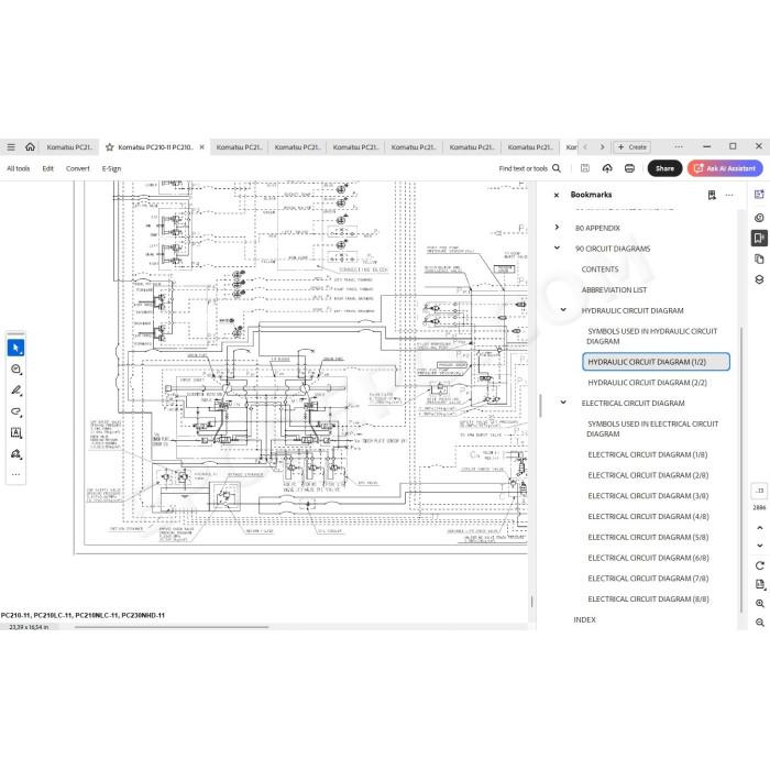 Komatsu Excavator PC210-11 PC210LC-11 PC210NLC-11 PC230NHD-11 service & repair manual
