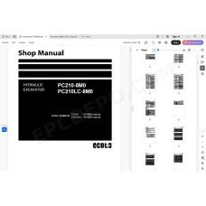 Komatsu Excavator PC210-8M0 PC210LC-8M0 service & repaIr manual