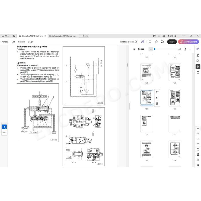 Komatsu Excavator PC210-8M0 PC210LC-8M0 service & repaIr manual