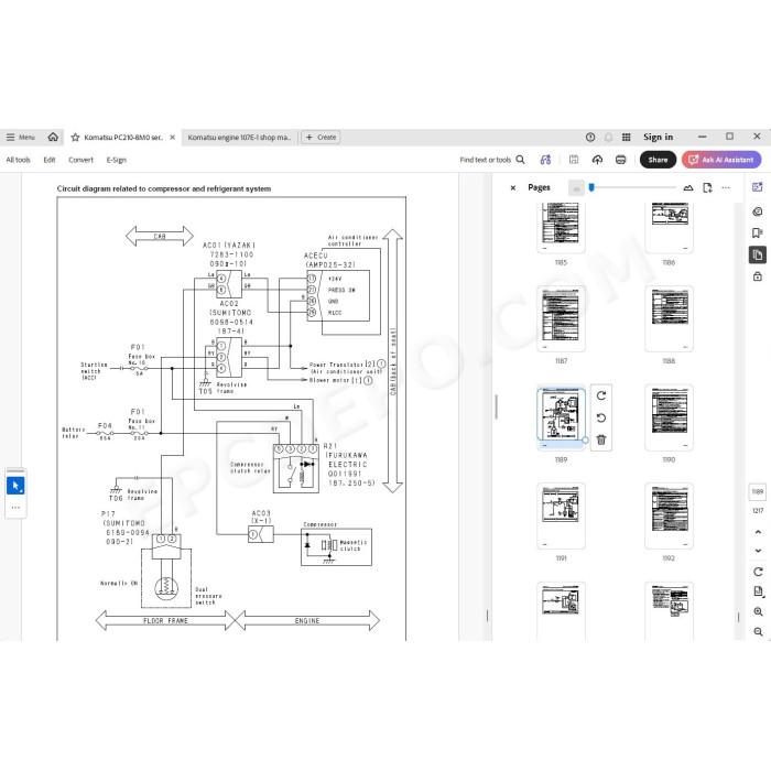 Komatsu Excavator PC210-8M0 PC210LC-8M0 service & repaIr manual