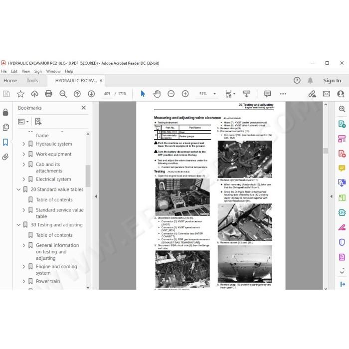 Komatsu Excavator PC210-10 PC210LC-10 service & repair manual