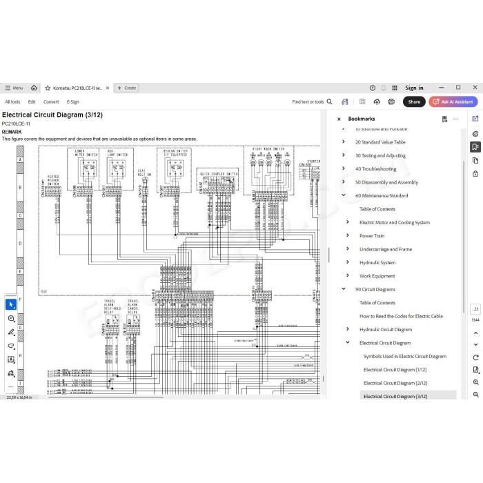 Komatsu Excavator PC210LCE-11 service & repair manual