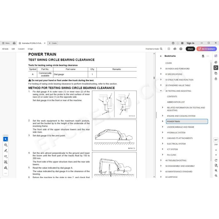 Komatsu Excavator PC210LCI-11 service & repair manual