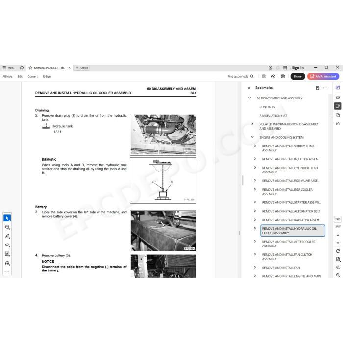Komatsu Excavator PC210LCI-11 service & repair manual