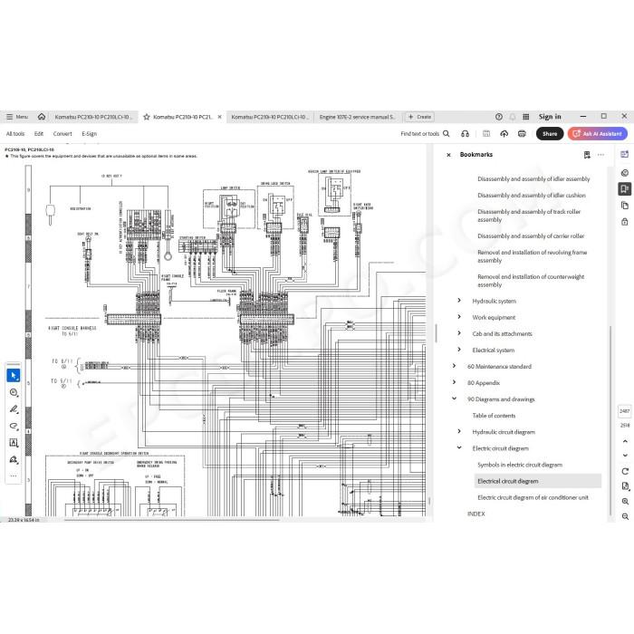Komatsu Excavator PC210i-10 PC210LCi-10 service & repair manual