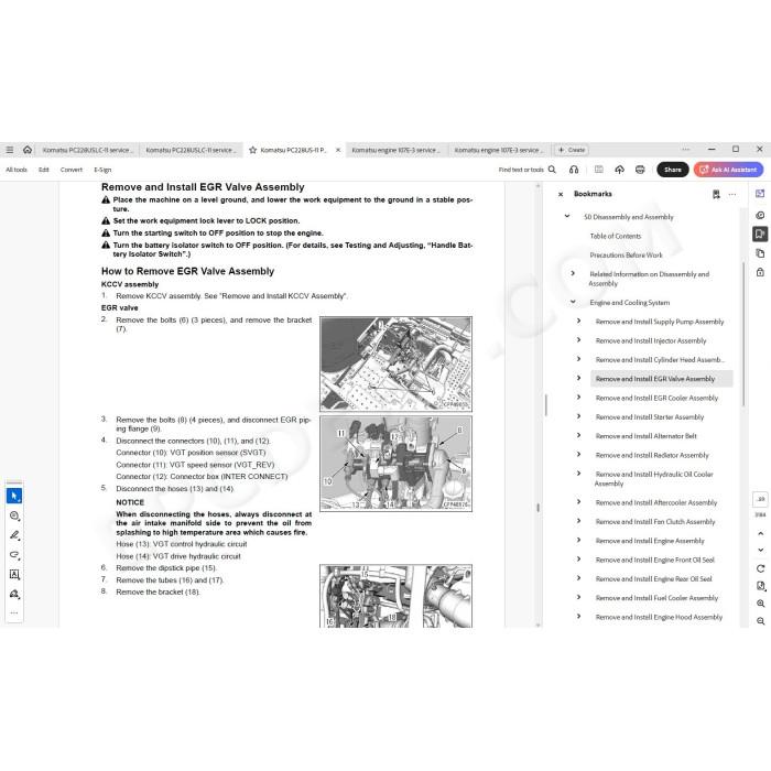 Komatsu Excavator PC228US-11 PC228USLC-11 service & repair manual