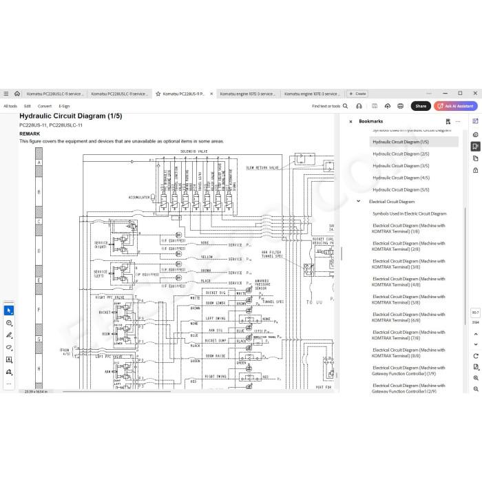 Komatsu Excavator PC228US-11 PC228USLC-11 service & repair manual