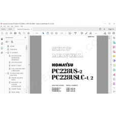 Komatsu Excavator PC228US-2 PC228USLC-1 PC228USLC-2 service & repair manual