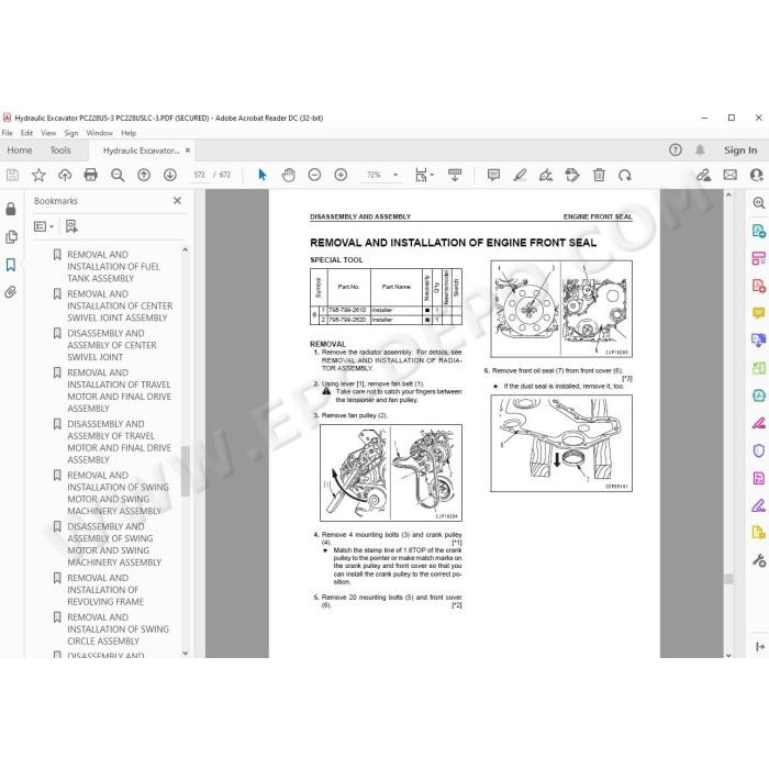 Komatsu Excavator PC228US-3 PC228USLC-3 service & repair manual
