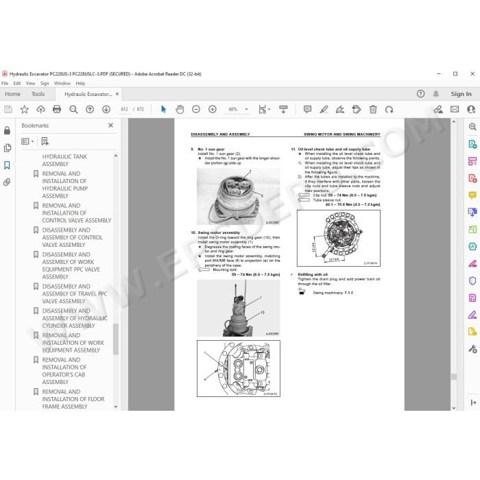 Komatsu Excavator PC228US-3 PC228USLC-3 service & repair manual