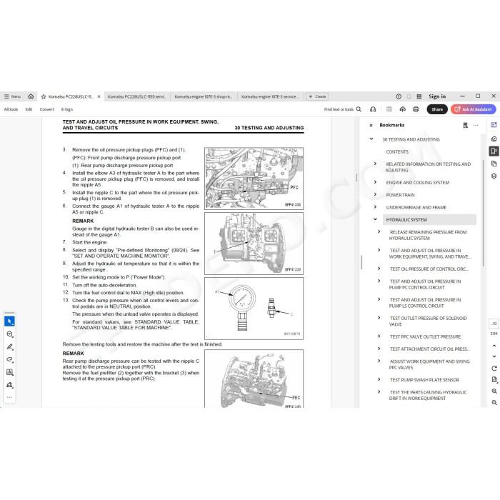 Komatsu Excavator PC228USLC-11E0 workshop service manual