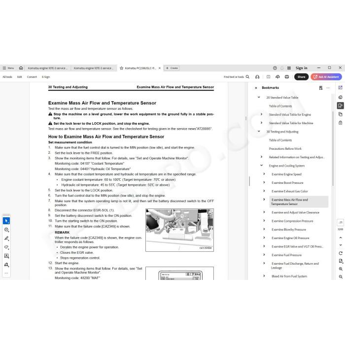 Komatsu Excavator PC238USLC-11 service manual