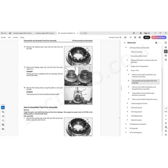 Komatsu Excavator PC238USLC-11 service manual