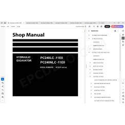 Komatsu Excavator PC240LC-11E0 PC240NLC-11E0 workshop service manual