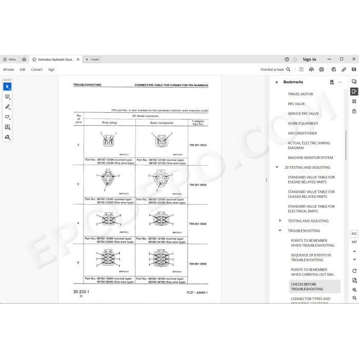 Komatsu Excavator PC27MRX-1 PC30MRX-1 PC35MRX-1 PC40MRX-1 PC45MRX-1 service manual