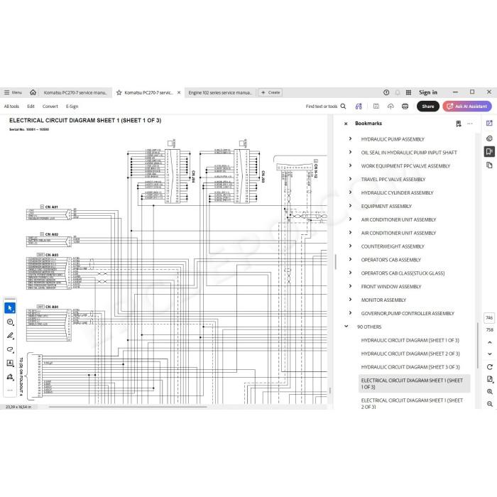 Komatsu Excavator PC270-7 service & repair manual