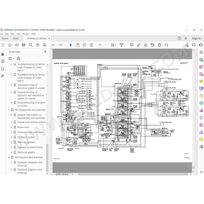 Komatsu Excavator PC270-8 PC270LC-8 service & repair manual