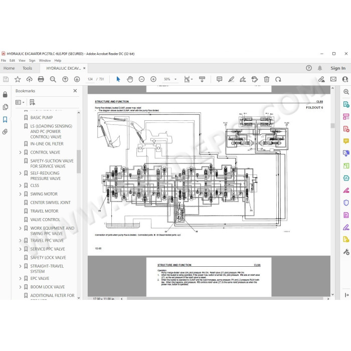 Komatsu Excavator PC270LC-6LE service & repair manual