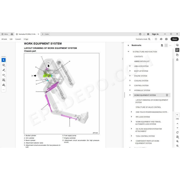 Komatsu Excavator PC290LC-11 workshop service manual