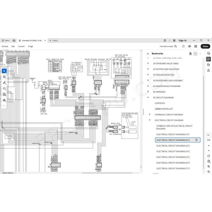 Komatsu Excavator PC290LC-11 workshop service manual