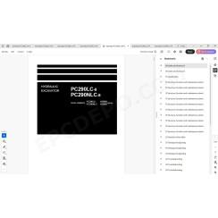 Komatsu Excavator PC290LC-8 PC290NLC-8 service & repair manual