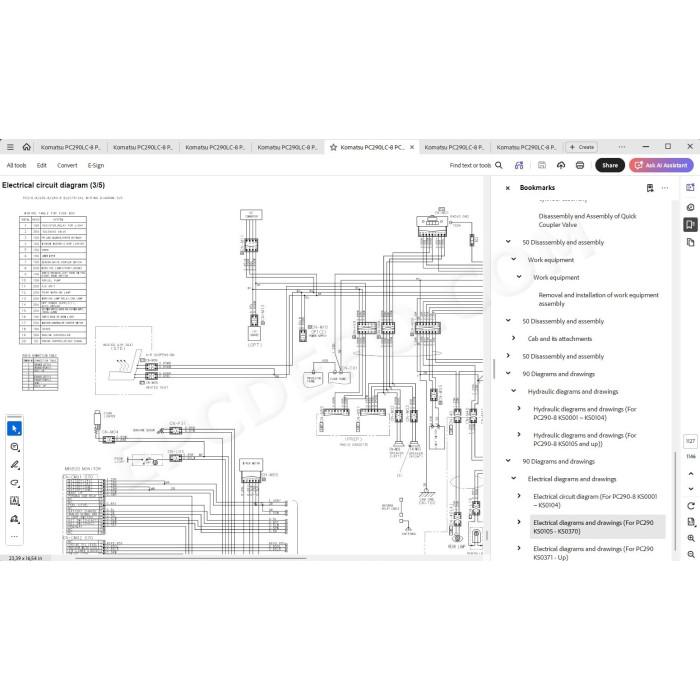 Komatsu Excavator PC290LC-8 PC290NLC-8 service & repair manual