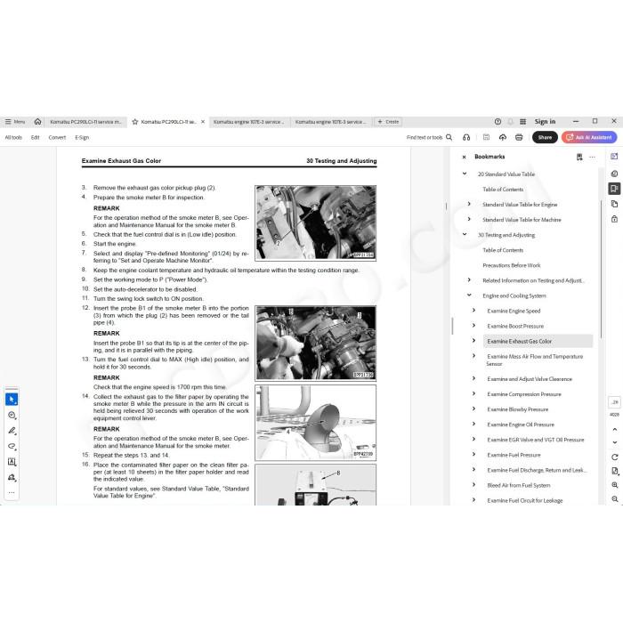 Komatsu Excavator PC290LCi-11 service manual