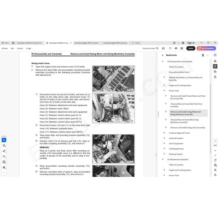 Komatsu Excavator PC290LCi-11 service manual
