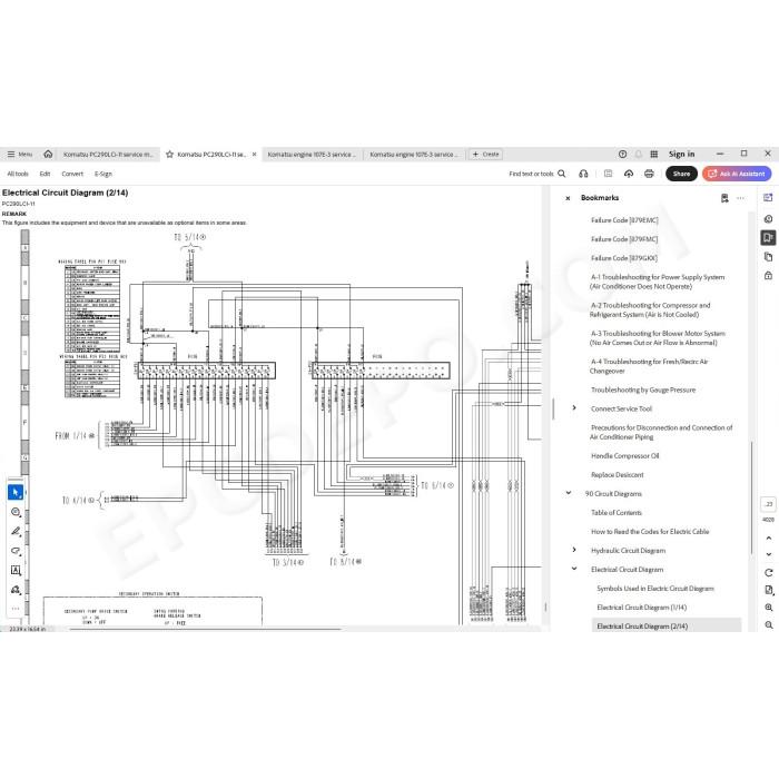 Komatsu Excavator PC290LCi-11 service manual