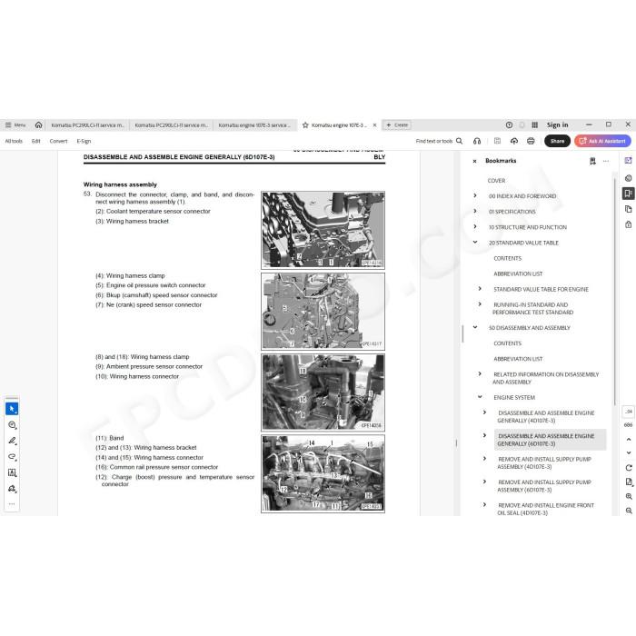 Komatsu Excavator PC290LCi-11 service manual