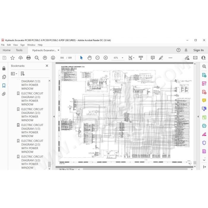 Komatsu Excavator PC300-6 PC300LC-6 PC350-6 PC350LC-6 service & repair manual