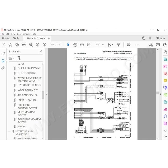 Komatsu Excavator PC300-7 PC350-7 PC300LC-7 PC350LC-7 service & repair manual