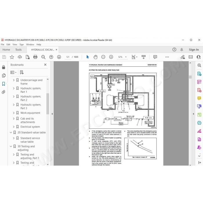 Komatsu Excavator PC300-8 PC300LC-8 PC350-8 PC350LC-8 service & repair manual