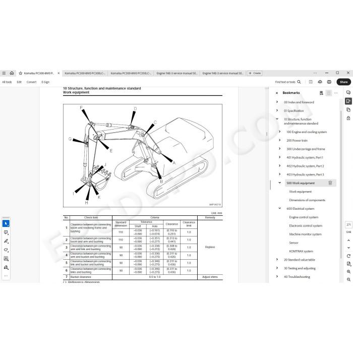 Komatsu Excavator PC300-8M0 PC300LC-8M0 PC350-8M0 PC350LC-8M0 service & repair manual