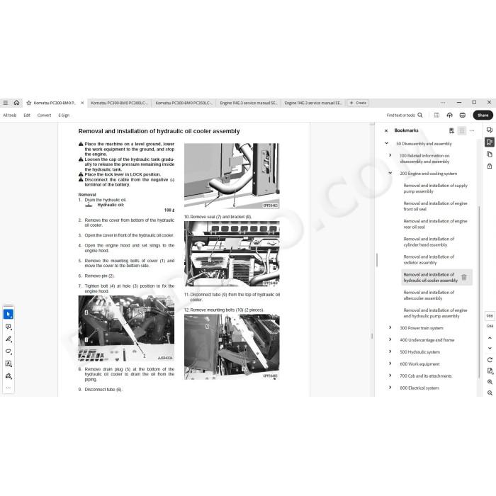 Komatsu Excavator PC300-8M0 PC300LC-8M0 PC350-8M0 PC350LC-8M0 service & repair manual