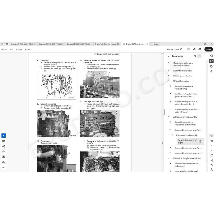 Komatsu Excavator PC300-8M0 PC300LC-8M0 PC350-8M0 PC350LC-8M0 service & repair manual
