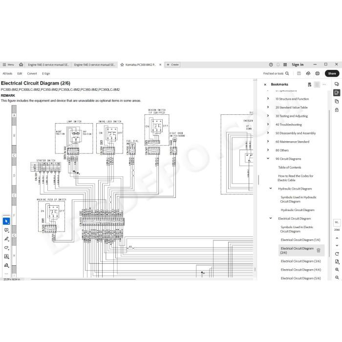 Komatsu Excavator PC300-8M2 PC300LC-8M2 PC350-8M2 PC350LC-8M2 PC360-8M2 PC360LC-8M2 service manual