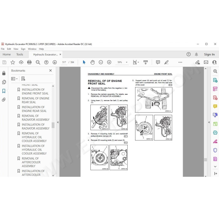 Komatsu Excavator PC308USLC-3 service & repair manual