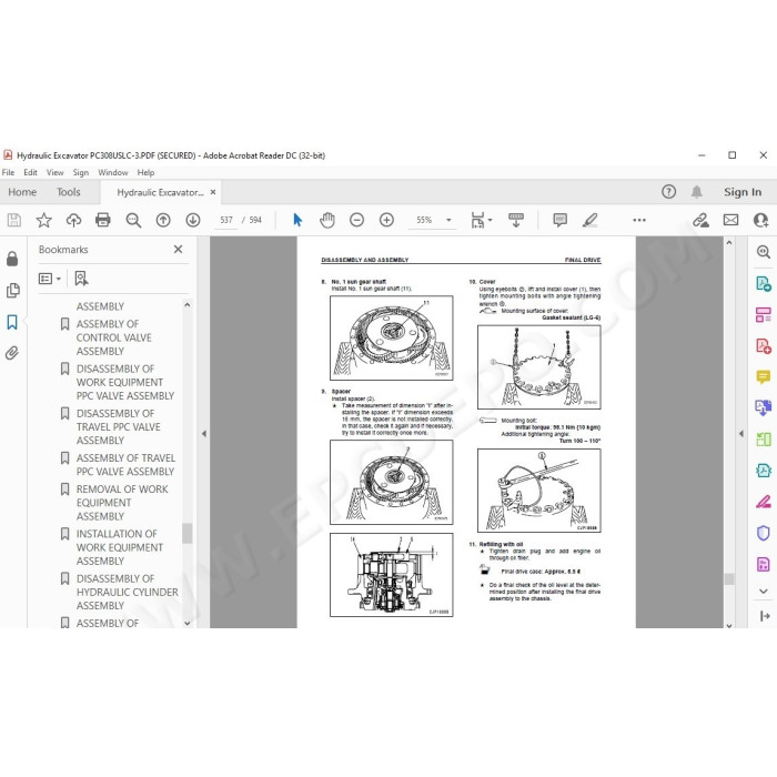 Komatsu Excavator PC308USLC-3 service & repair manual